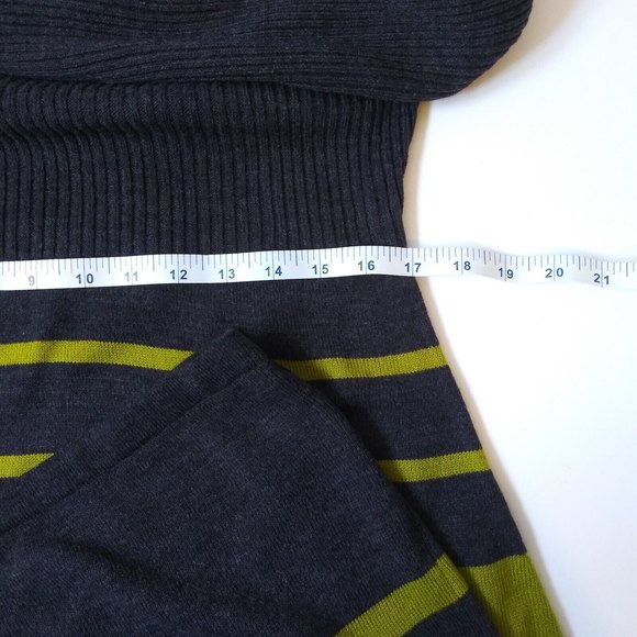 Studio One New York Sweater Dress Womens Large L Multicolor Striped 3/4 Sleeve - Picture 10 of 11